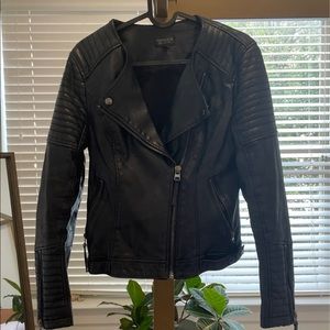Black faux leather Moto jacket